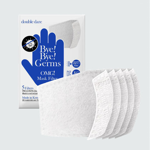 Bye! Bye! Germs OMG! Mask PM 0.3 Filter - 5 bundle - DOUBLE DARE
