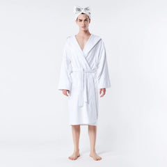 OMG! Spa Robe<br>with Hood White - DOUBLE DARE