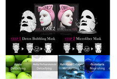 OMG! 2in1 Kit Detox Bubbling Microfiber Mask - DOUBLE DARE